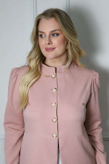Jaleco Plus Size Feminino Topázio Rosê