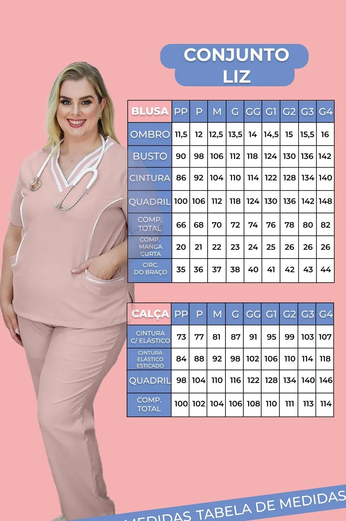 Scrub Plus Size Feminino Liz