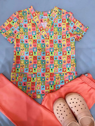 Scrub Feminino Corujinha Colors