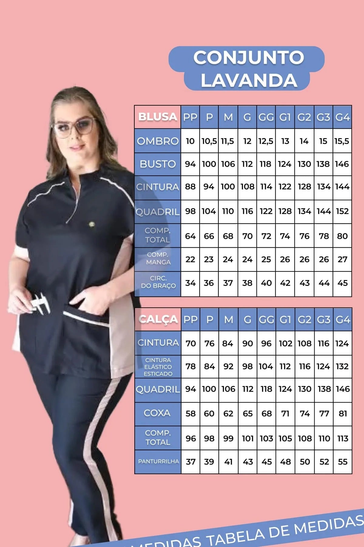 Scrub Plus Size Feminino Lavanda