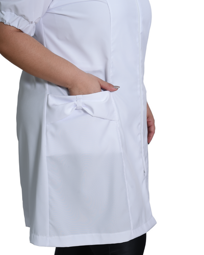 Jaleco Plus Size Feminino Fabi Branco