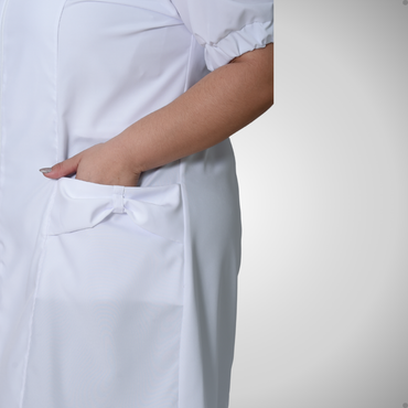 Jaleco Plus Size Feminino Fabi Branco