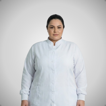 Jaleco Plus Size Feminino Manu Branco