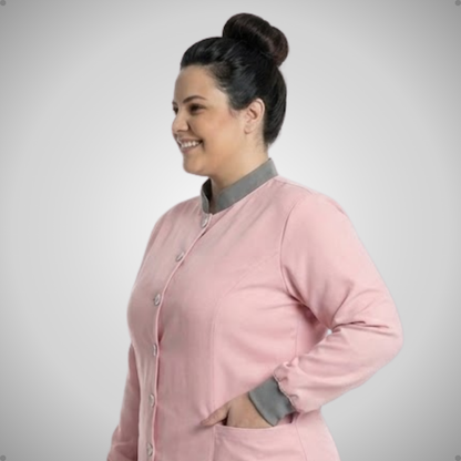 Jaleco Plus Size Feminino Manu Rosê com Cinza