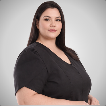 Jaleco Plus Size Feminino Bárbara Preto