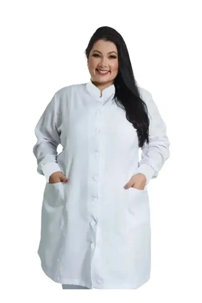 Jaleco Plus Size Feminino Manu Branco