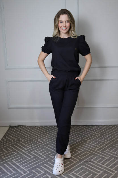 Scrub Feminino Dália Negra
