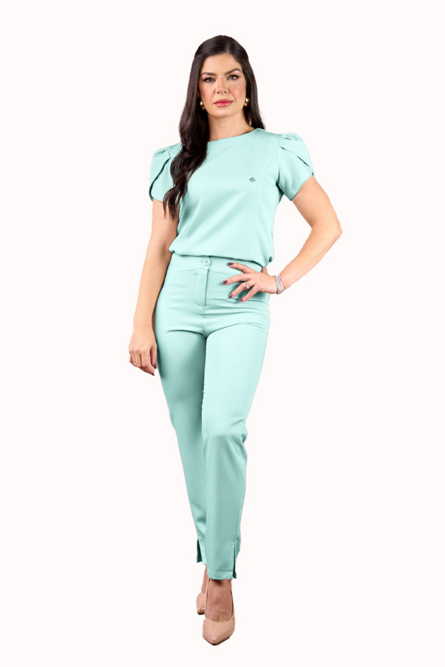 Scrub Feminino Tulipa Verde Tiffany