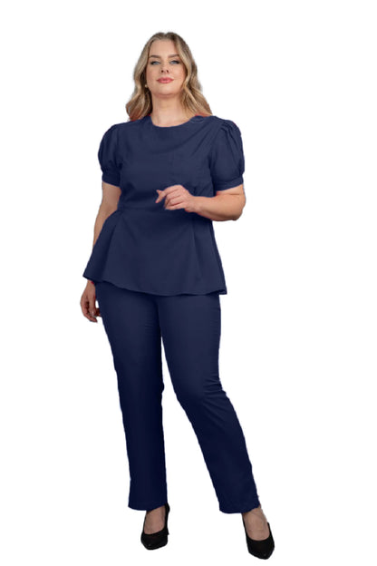 Scrub Plus Size Feminino Orquídea Azul Marinho