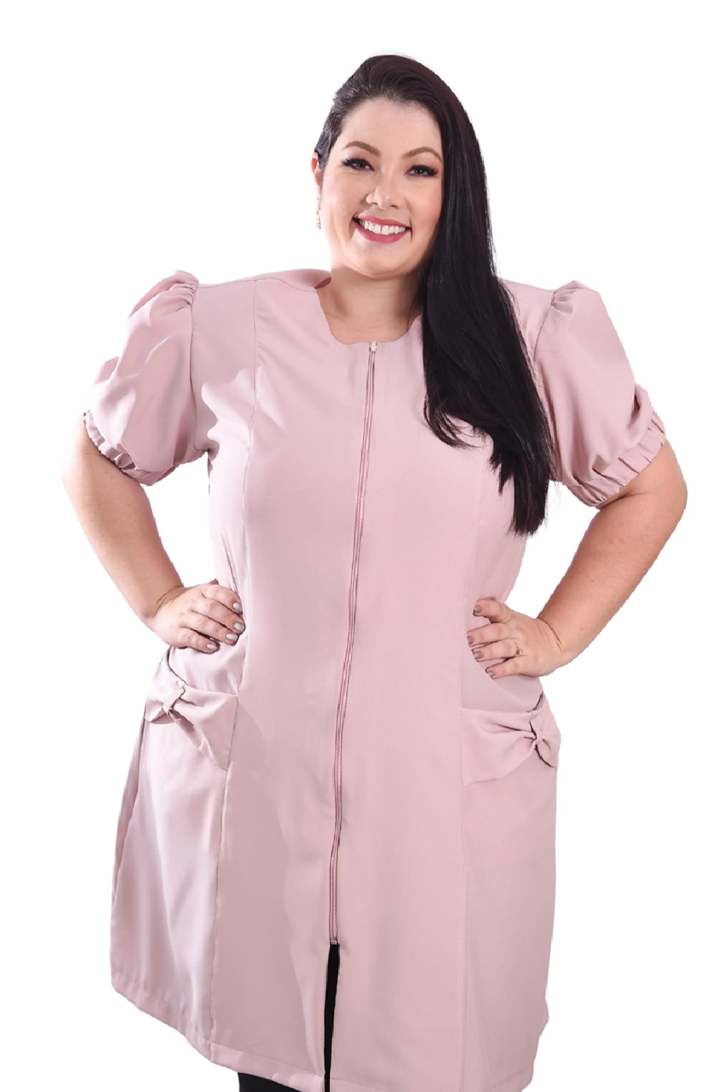 Jaleco Plus Size Feminino Fabi Rosê