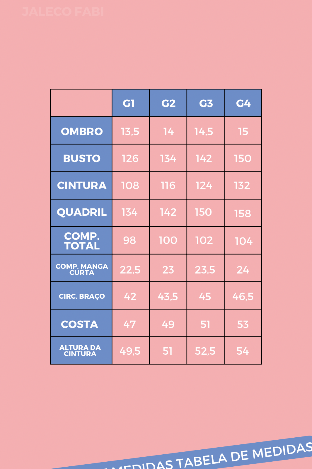 Jaleco Plus Size Feminino Fabi Rosê