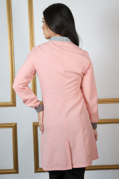 Jaleco Feminino Manu Rosê com Cinza