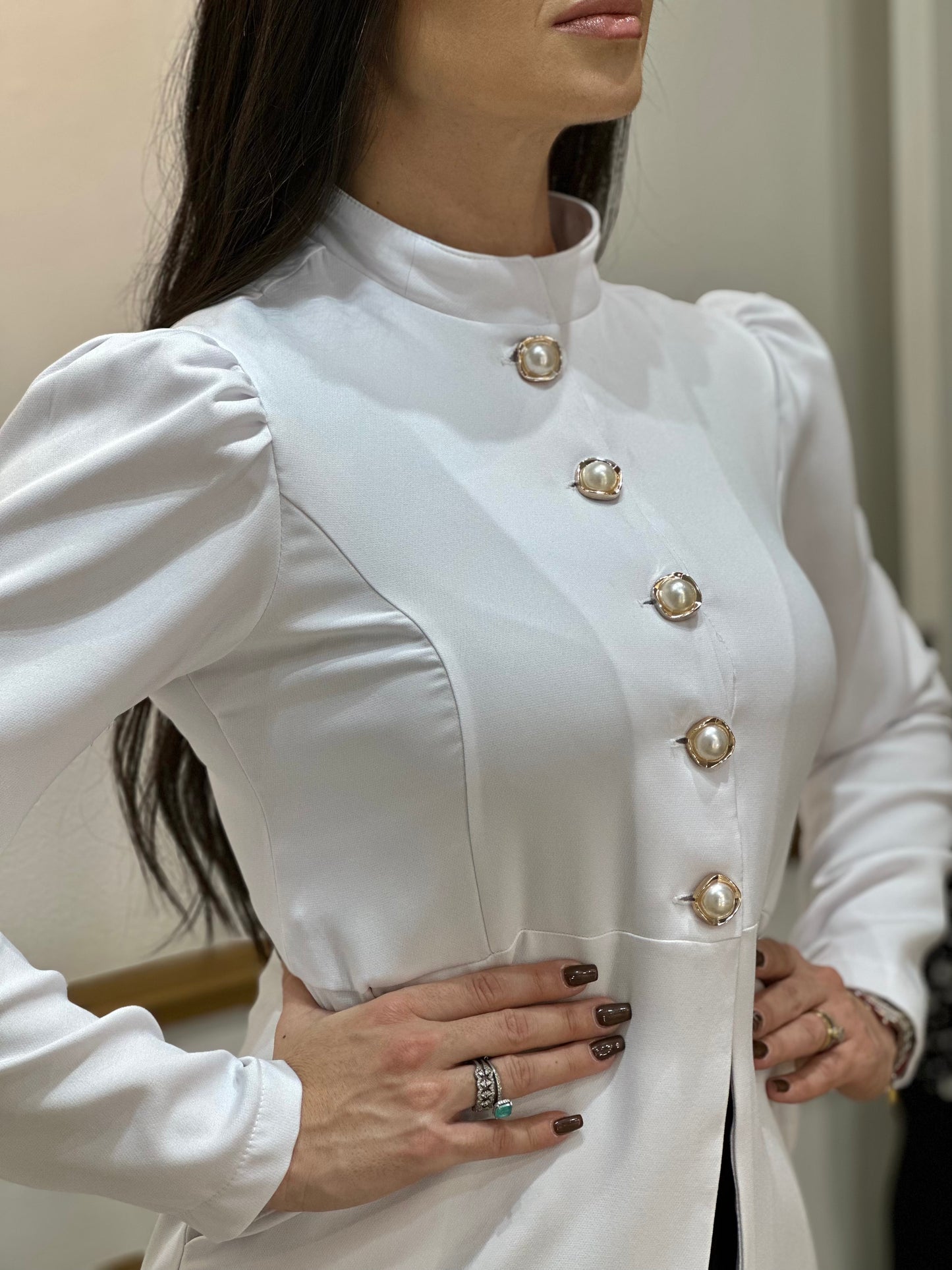 Jaleco Feminino Topázio Branco