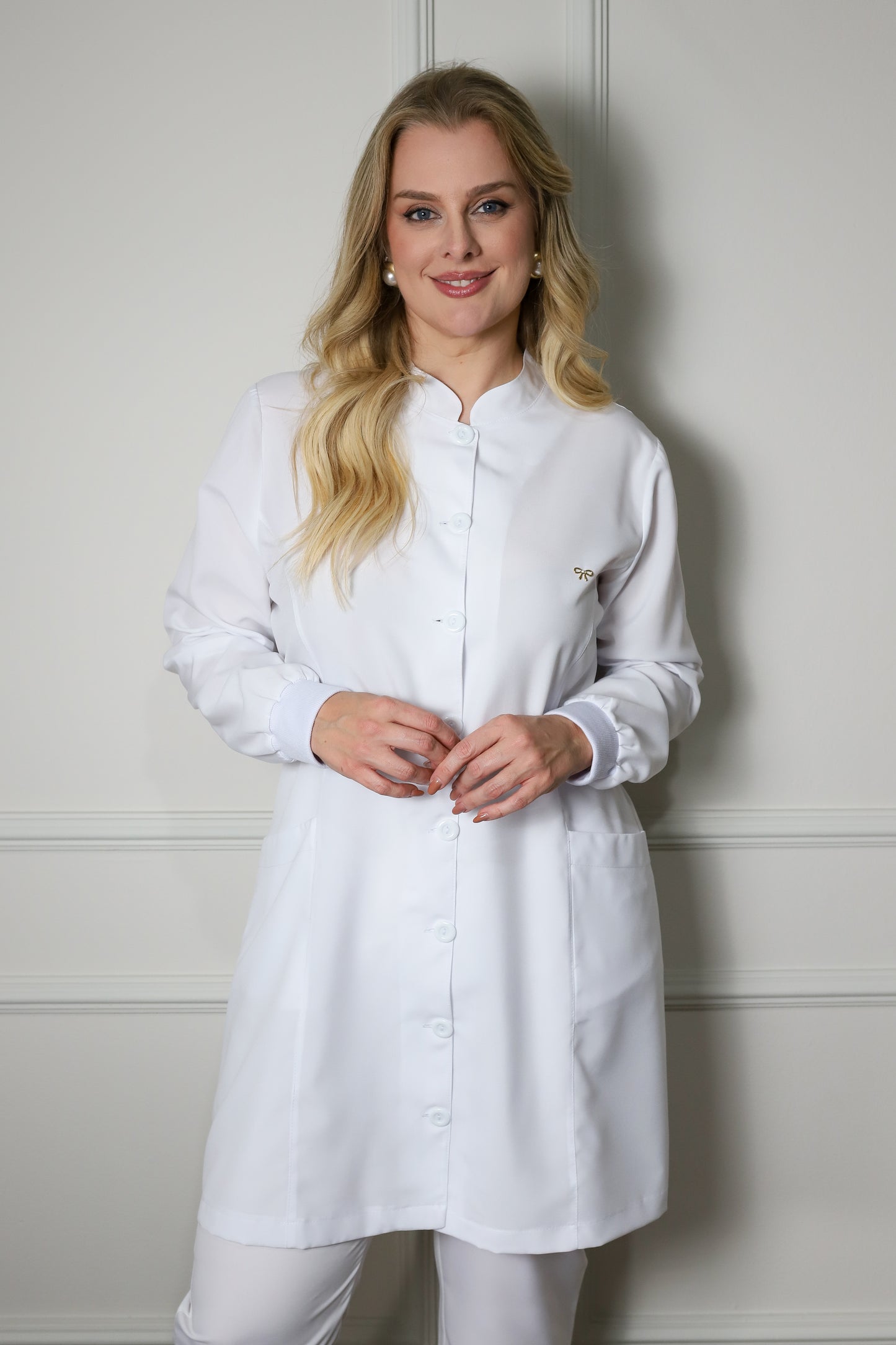Jaleco Plus Size Feminino Manu Branco