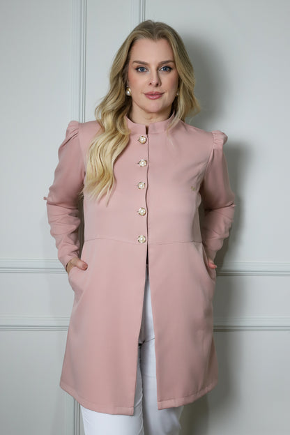 Jaleco Plus Size Feminino Topázio Rosê
