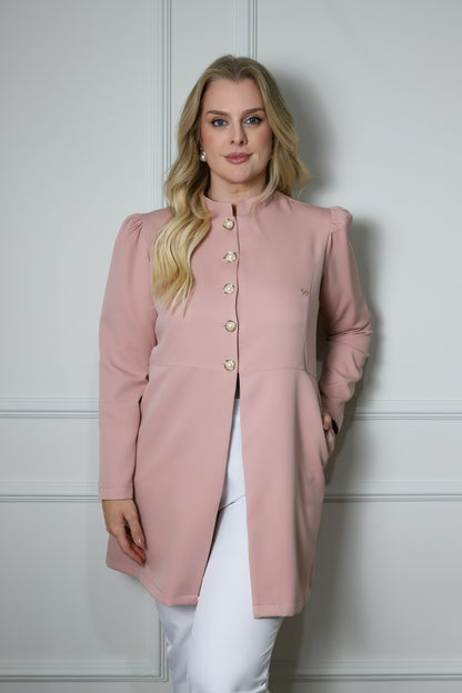 Jaleco Plus Size Feminino Topázio Rosê