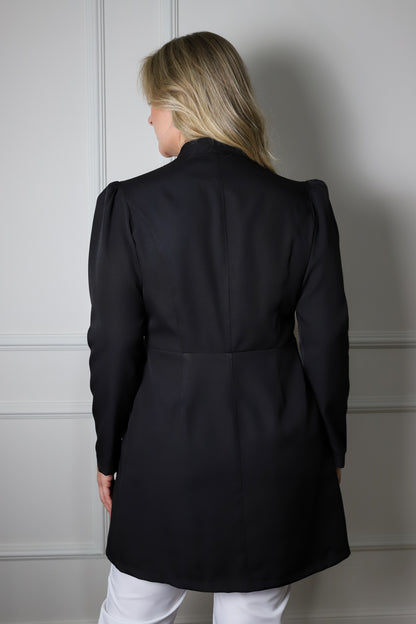 Jaleco Plus Size Feminino Topázio Preto