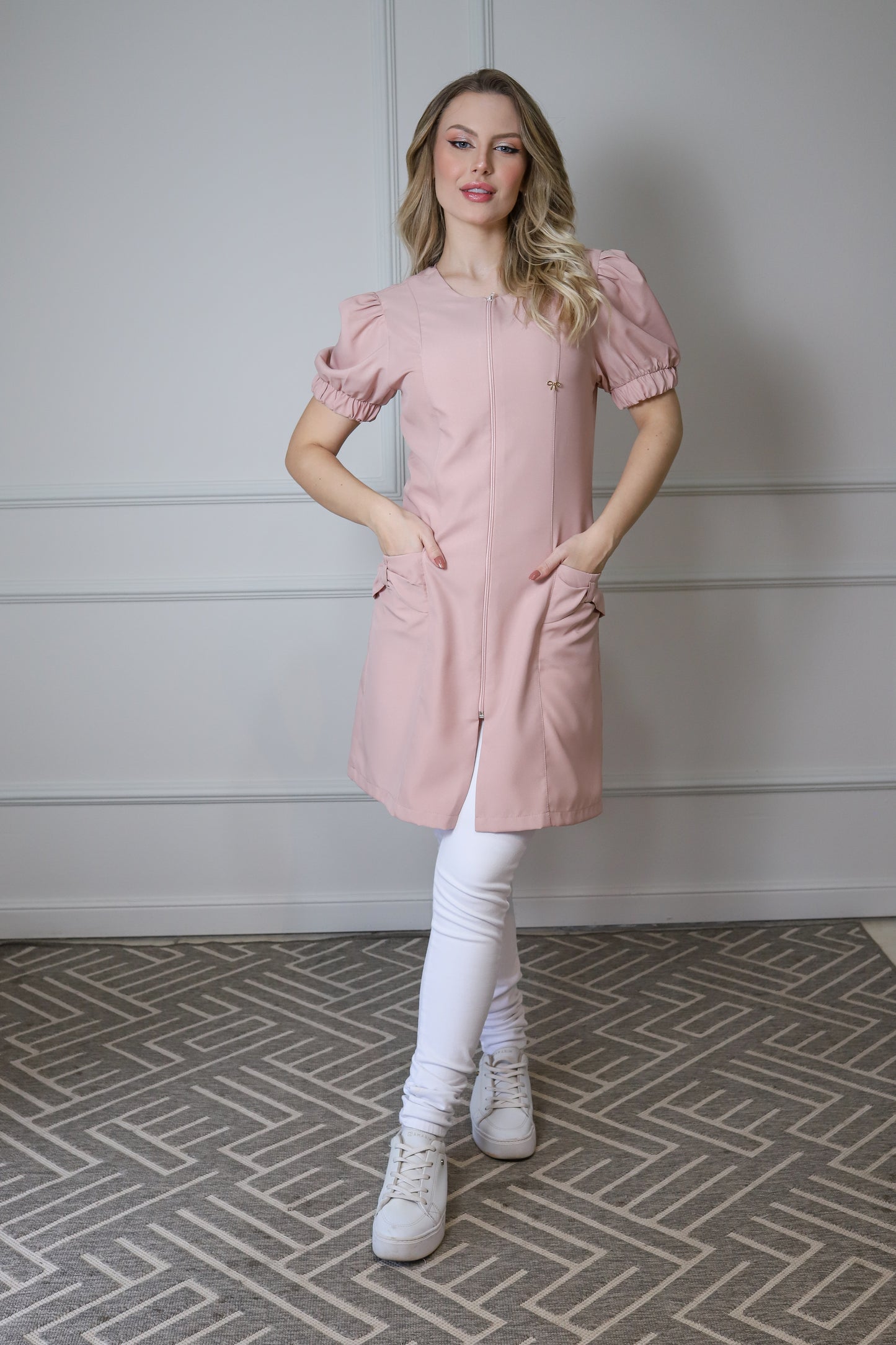 Jaleco Feminino Fabi Rosê