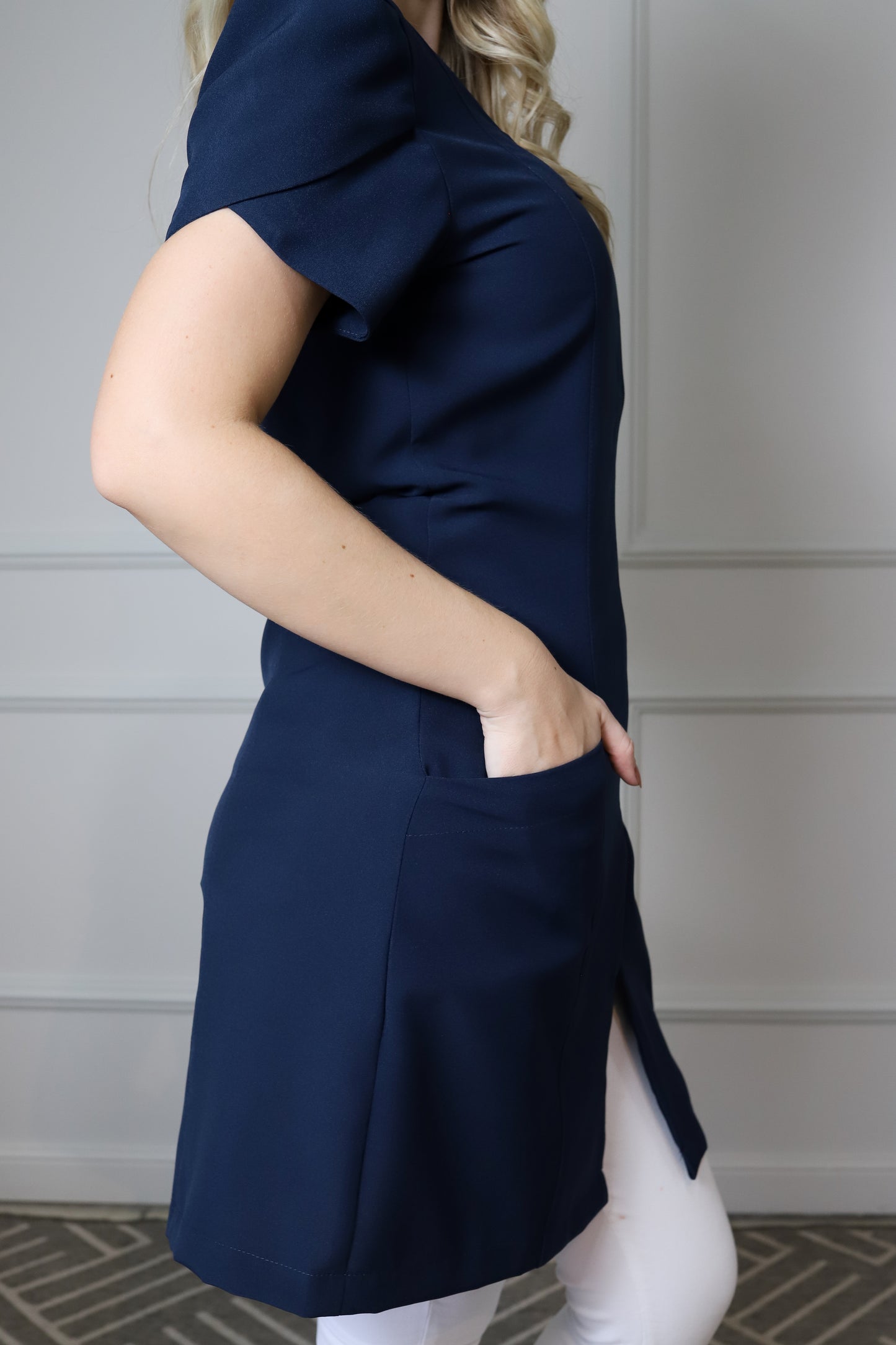 Jaleco Feminino Bárbara Azul Marinho