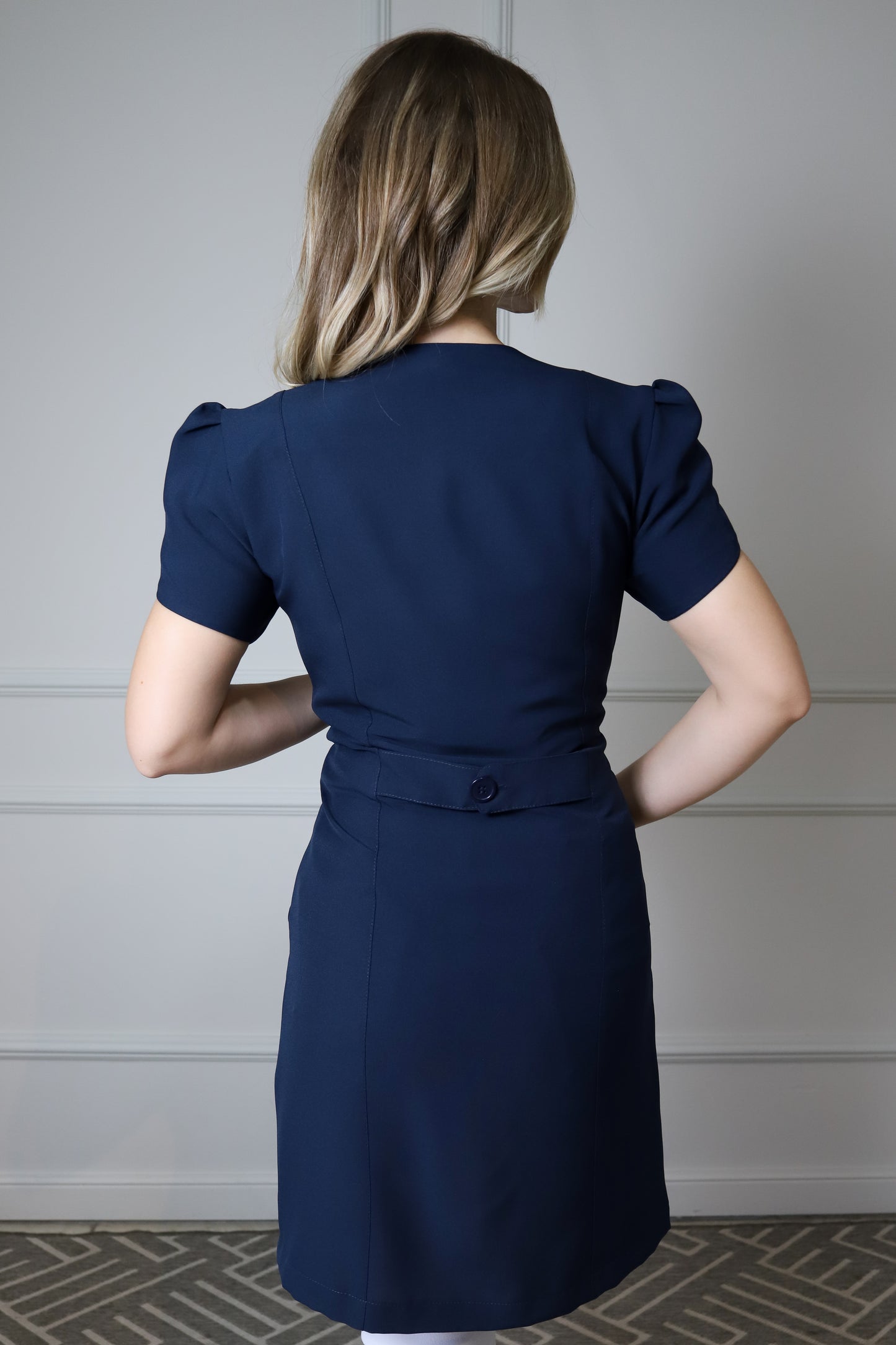 Jaleco Feminino Bárbara Azul Marinho