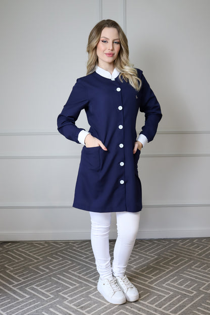 Jaleco Feminino Manu Marinho com Branco