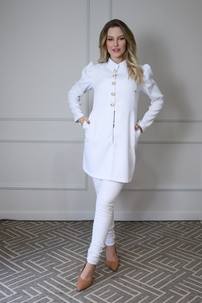 Jaleco Feminino Topázio Branco
