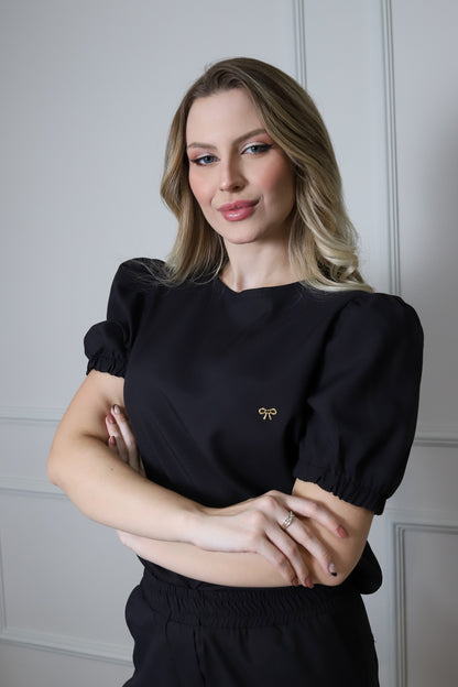 Scrub Feminino Dália Negra