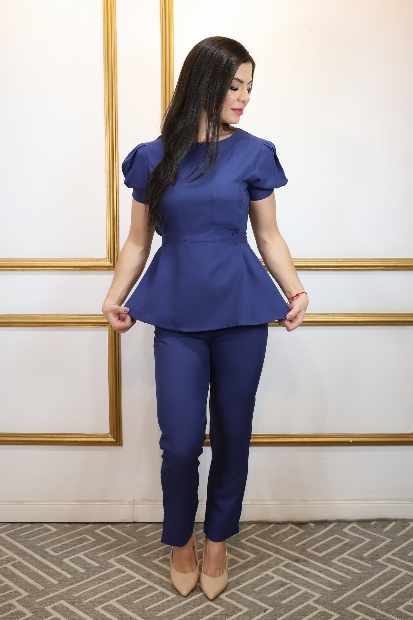 Scrub Feminino Orquídea Azul Marinho