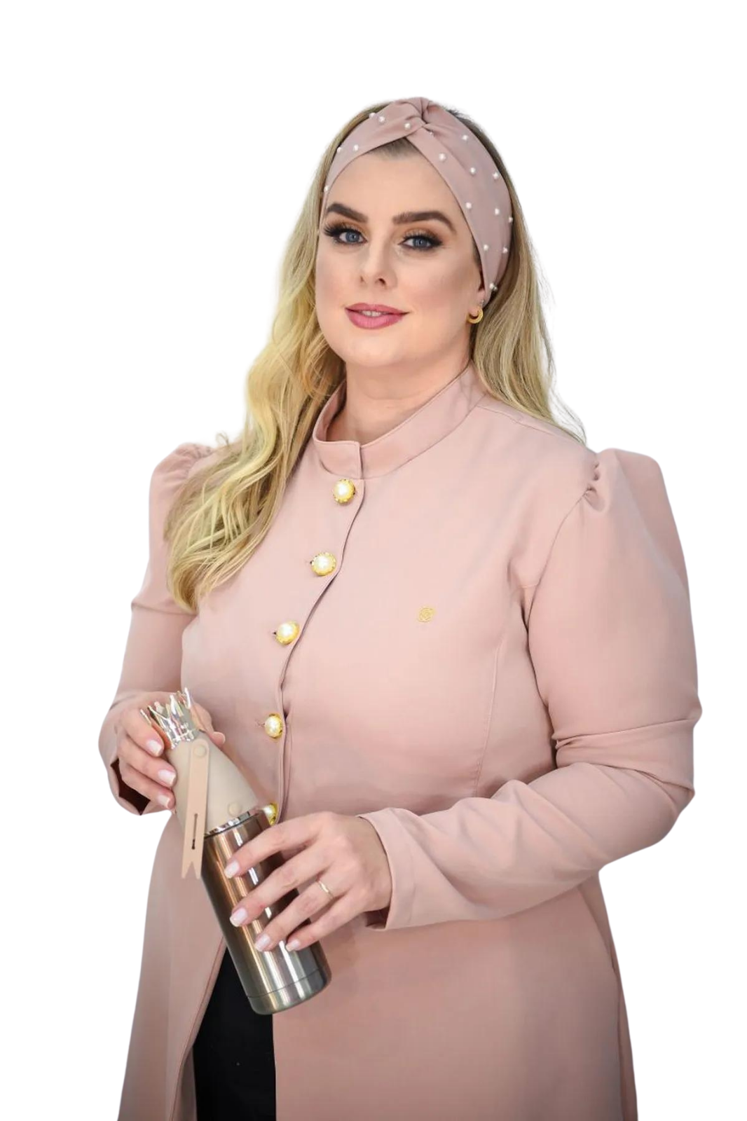 Jaleco Plus Size Feminino Topázio Rosê