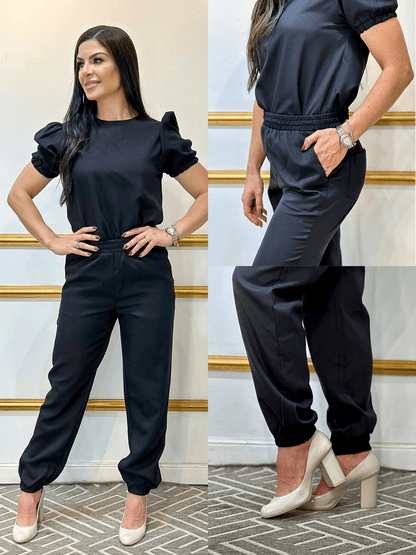 Scrub Feminino Dália Negra Preto