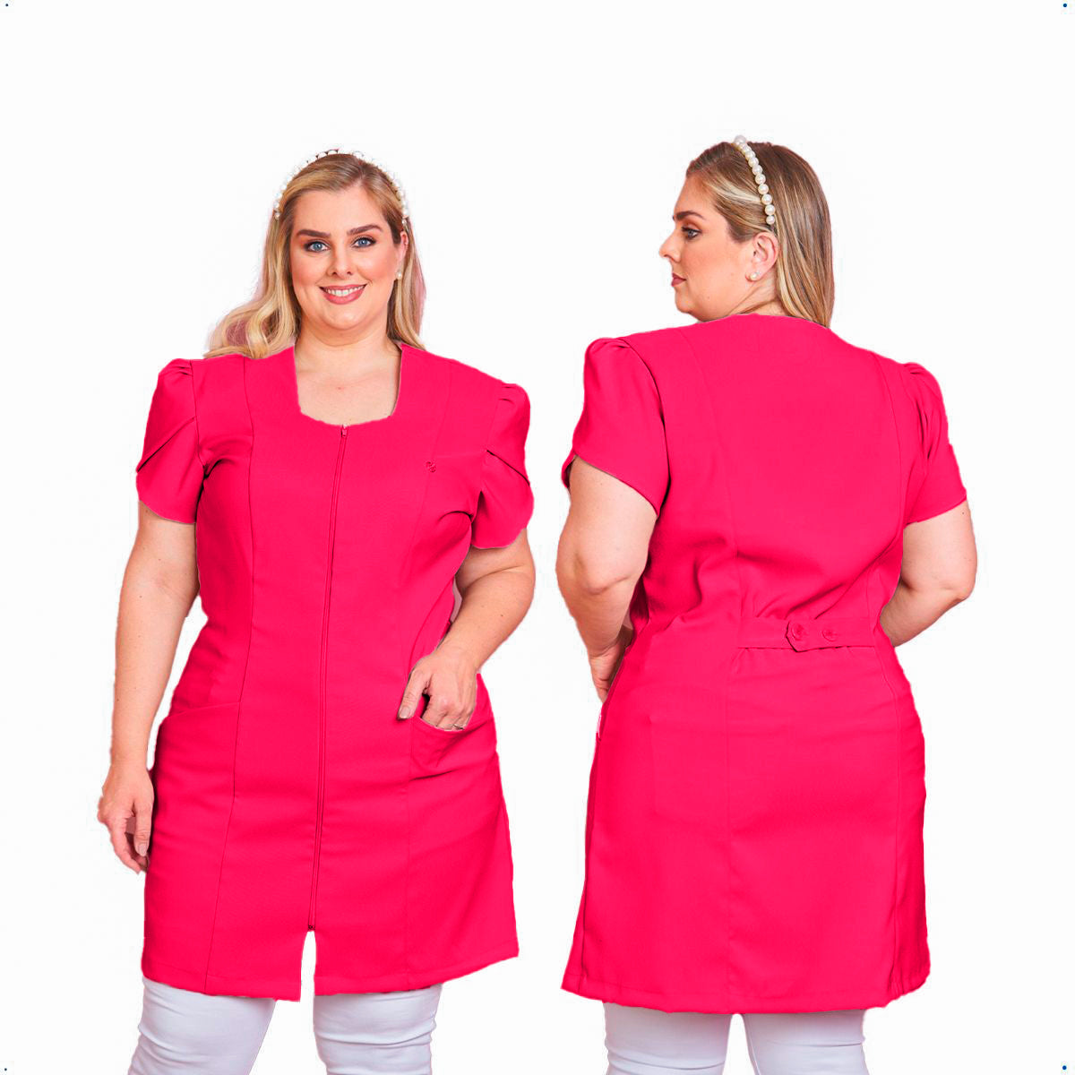 Jaleco Plus Size Feminino Bárbara Rosa Pink