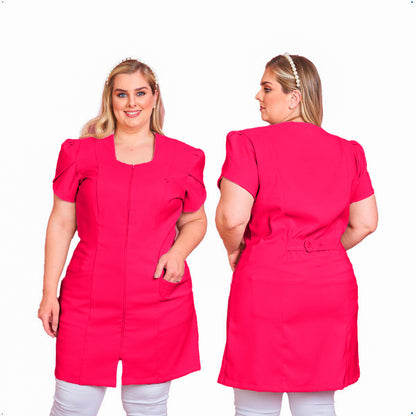 Jaleco Plus Size Feminino Bárbara Rosa Pink