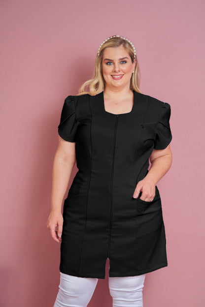 Jaleco Plus Size Feminino Bárbara Preto