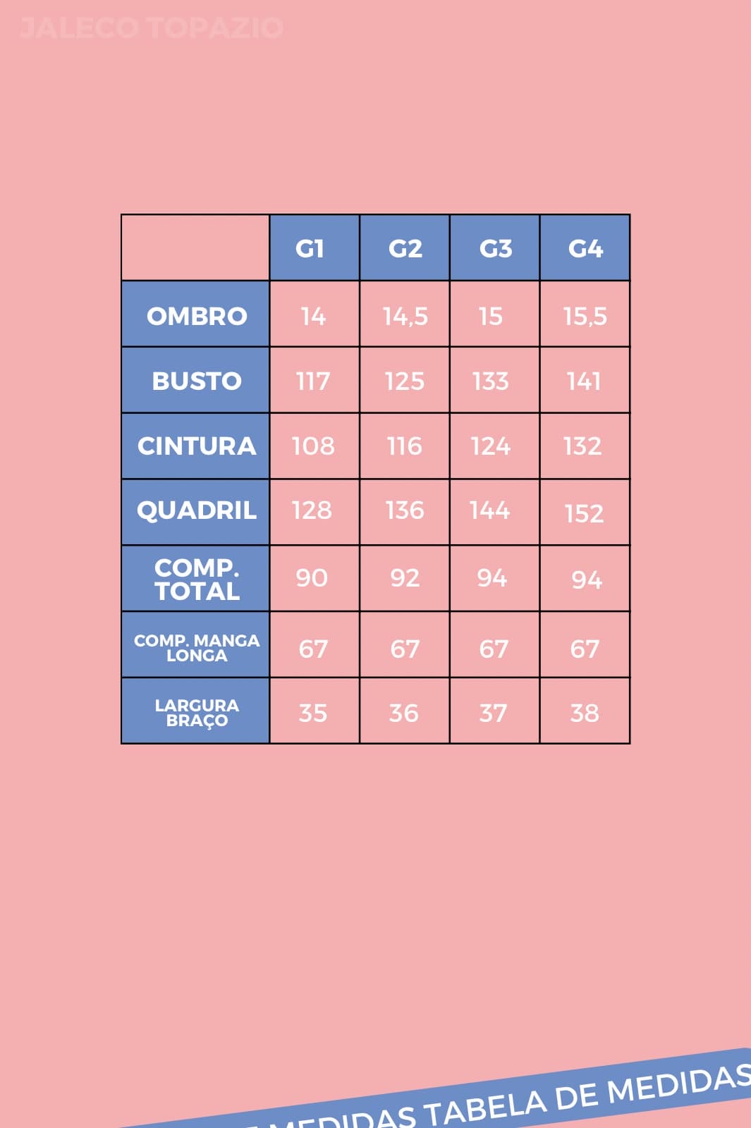 Jaleco Plus Size Feminino Topázio Rosê