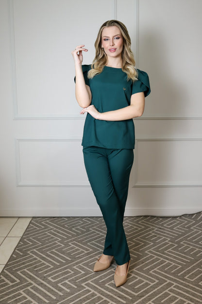 Scrub Feminino Tulipa Verde Esmeralda