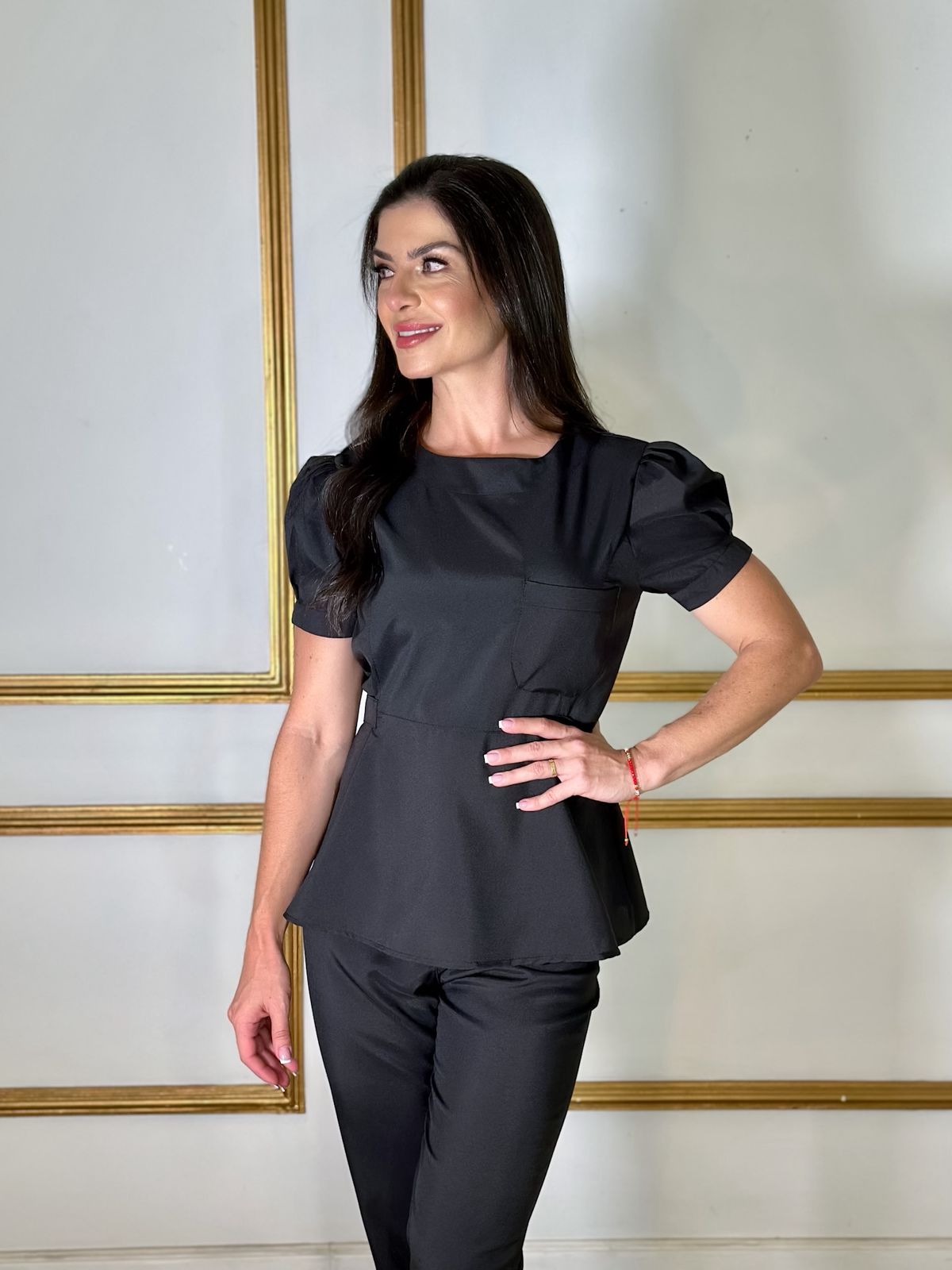 Scrub Feminino Orquídea Preto