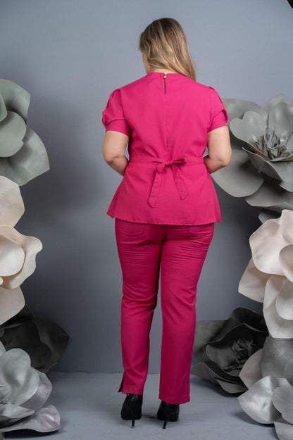 Scrub Plus Size Feminino Orquídea Rosa Pink