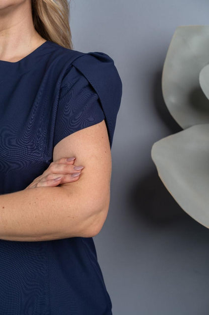 Scrub Plus Size Feminino Tulipa Azul Marinho