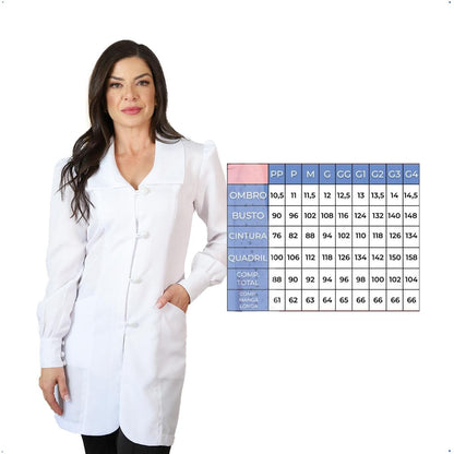 Jaleco Plus Size Feminino Stella
