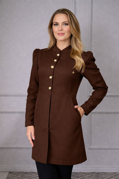 Jaleco Feminino Topázio Marrom