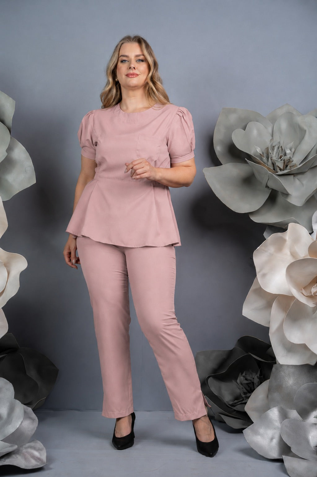 Scrub Plus Size Feminino Orquídea