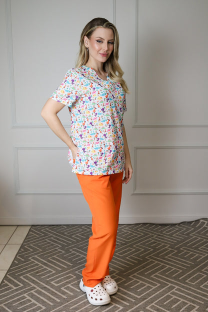 Scrub Feminino Dino | Tam P e G