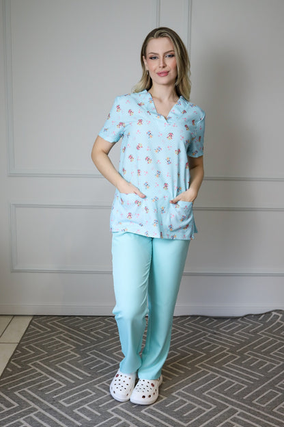 Scrub Feminino Corujinha Blue | Tam PP