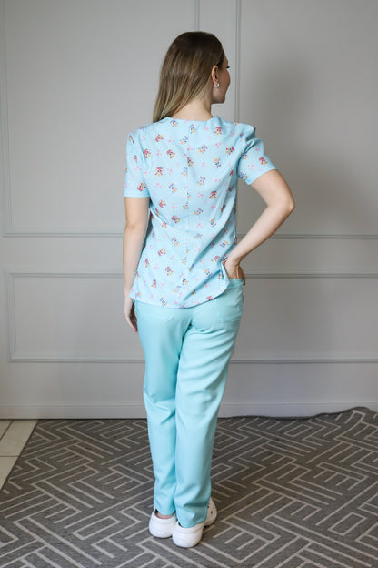 Scrub Feminino Corujinha Blue | Tam PP