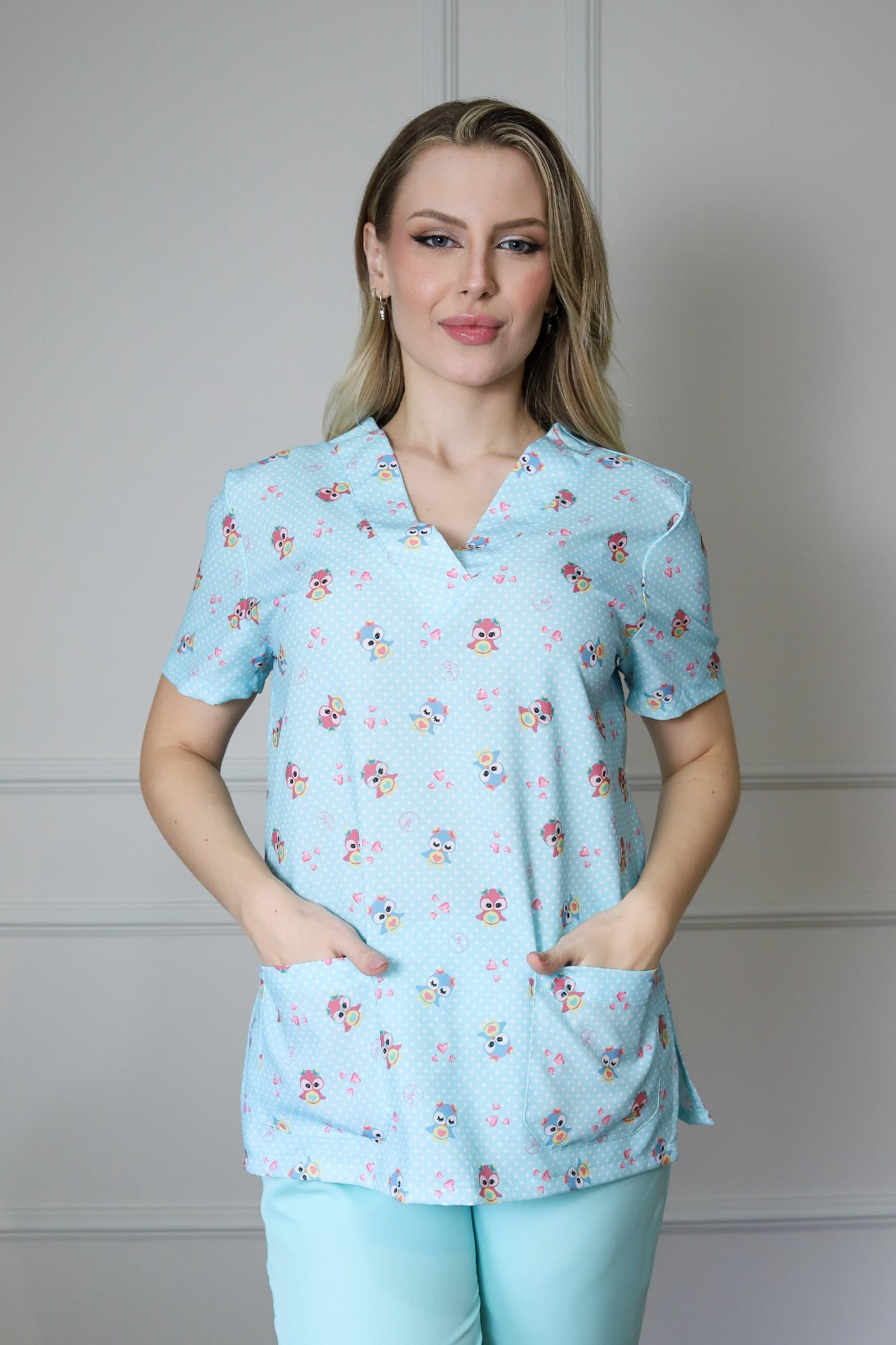 Scrub Feminino Corujinha Blue | Tam PP