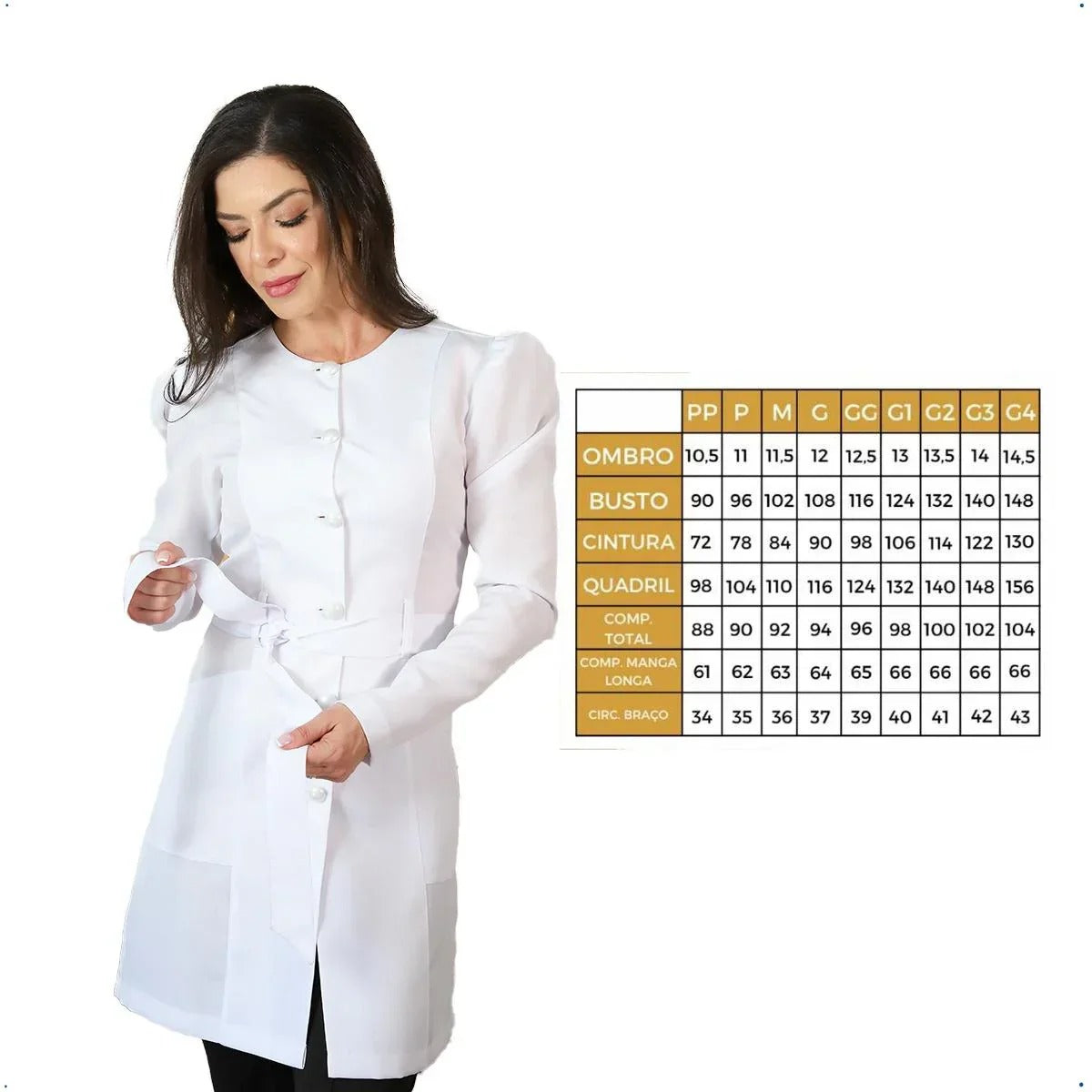 Jaleco Plus Size Feminino Clara