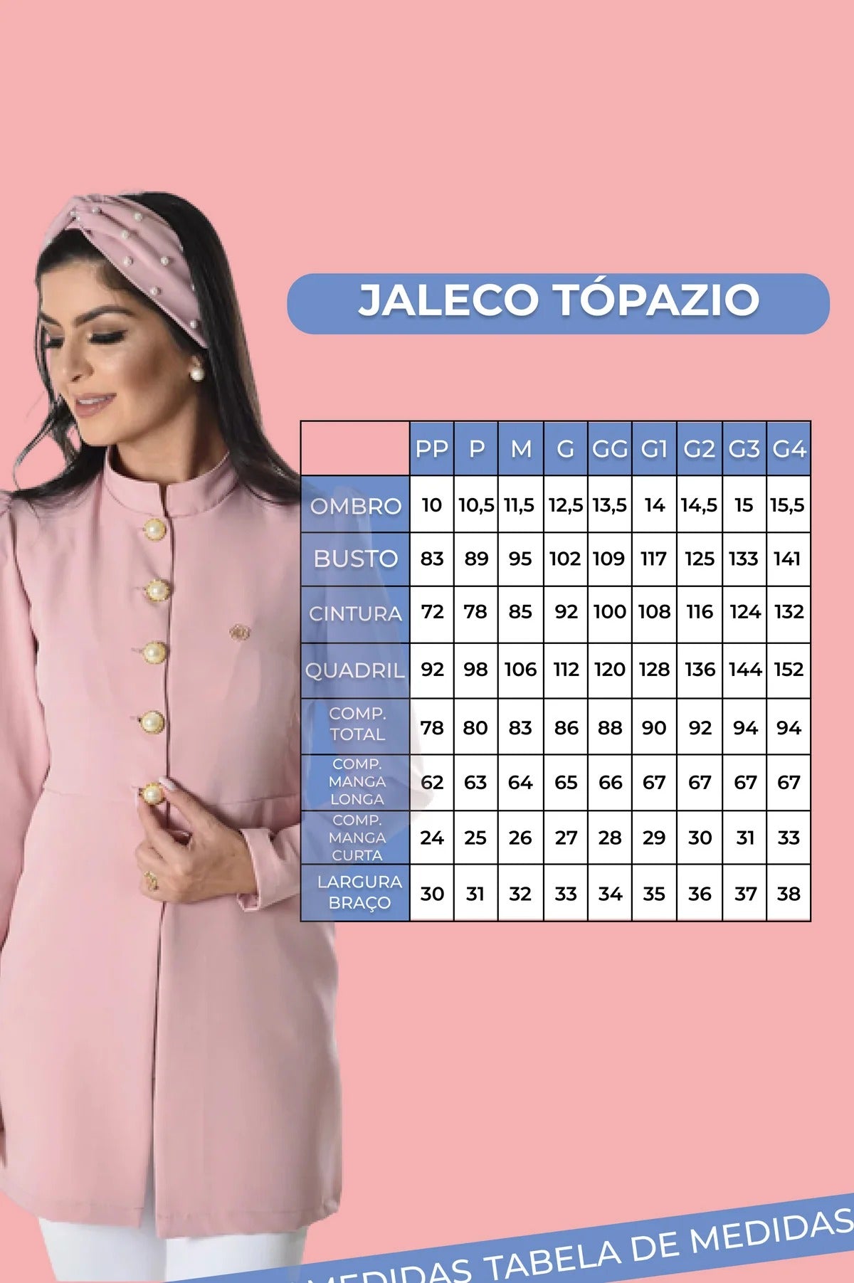 Jaleco Feminino Topázio Preto