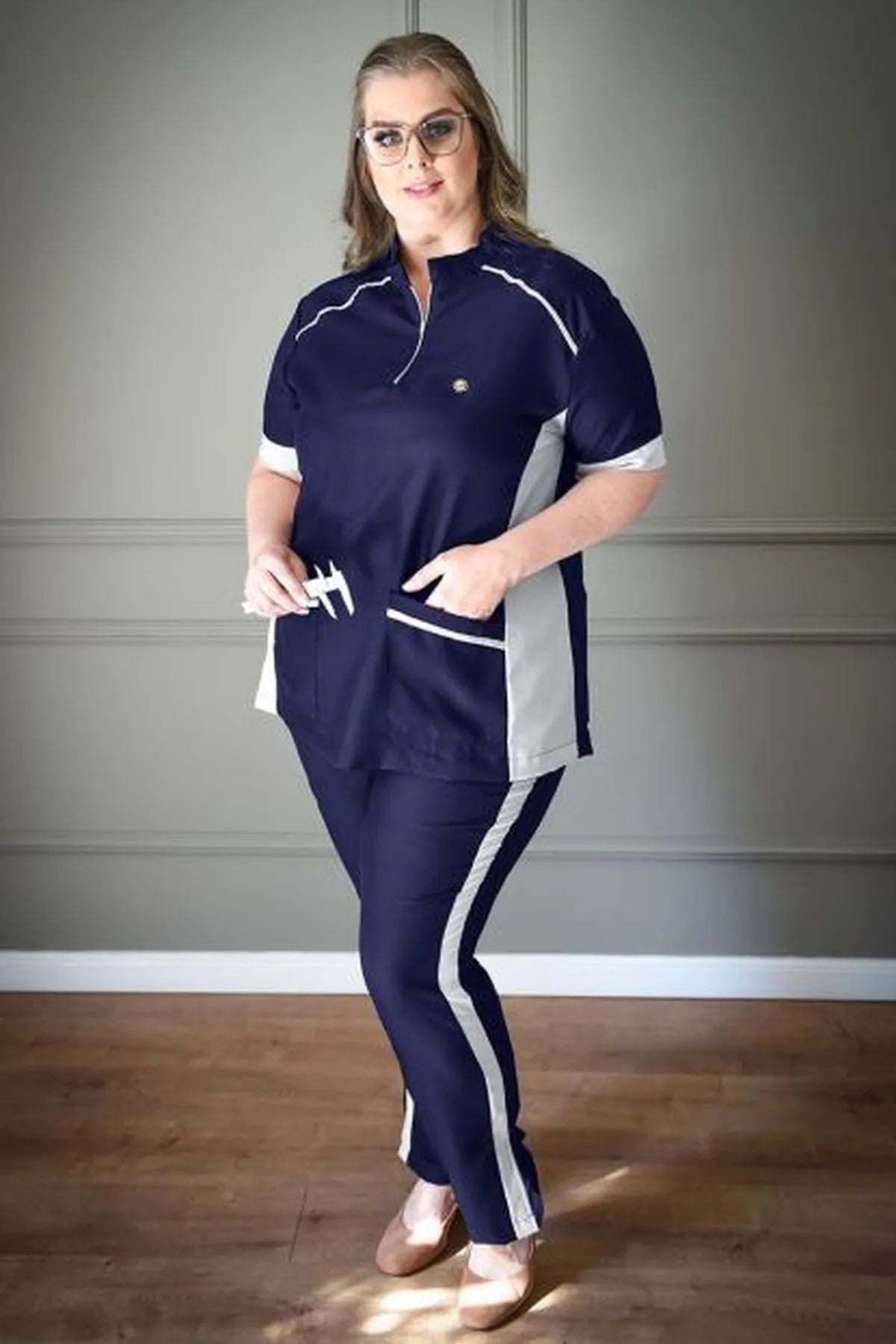 Scrub Plus Size Feminino Lavanda