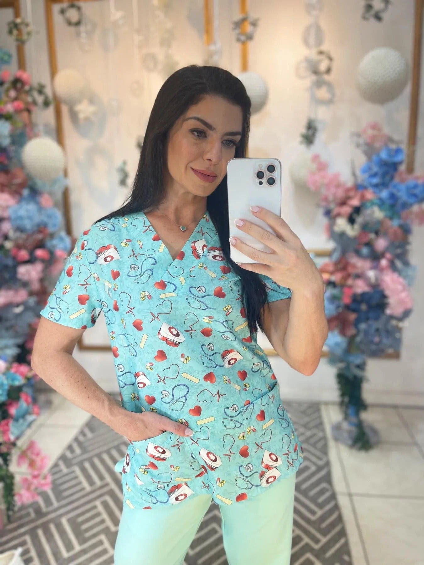 Scrub Feminino Coração