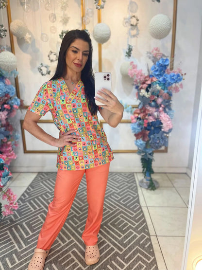 Scrub Feminino Corujinha Colors